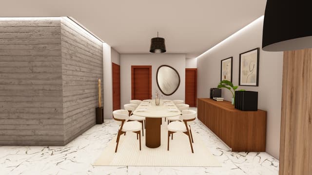 Comedor con acabados de lujo
